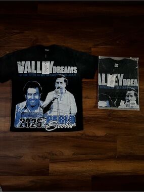 Pablo Escobar Black Graphic Tee - VAlley Dreams